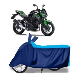 Auto Pearl Two Wheeler Cover for Kawasaki Z400 BS6 - Cyan, Blue-picture-26