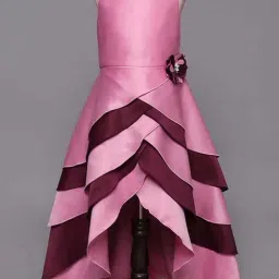 The Magic Wand Kids Pink & Brown Applique Gown-picture-21