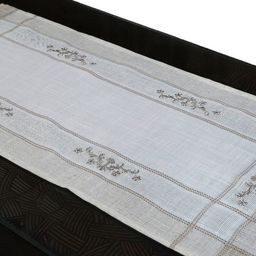 MONKDECOR Off-White Embroidered TableRunners-picture-44