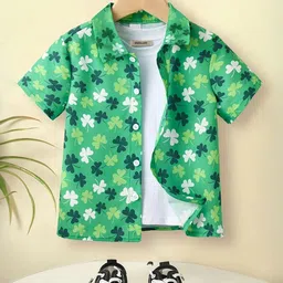 INCLUD Boys Floral Printed Spread Collar Shirt-picture-12