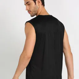 TQH Round Neck Gym Vest TQH-Sleeveless_TS801_Black_Size.S image 4