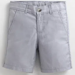 Cherry Crumble By Nitt Hyman Button Closure Solid Rookie Shorts - Grey-picture-16