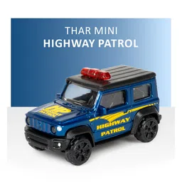 Ratnas Mini Thar Highway Patrol Toy Car - Blue-image-45