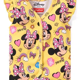 Babyhug Disney 100% Cotton Knit Frill Sleeves Jhablas  Minnie Mouse Graphics Pack of 3 - Multicolor image 4
