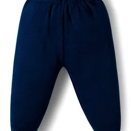 Babyhug Knitted Full Sleeves Striped Sweater Set - Navy Blue image 4