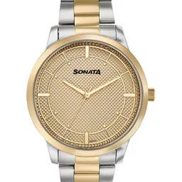 Sonata Men Dial & Stainless Steel Bracelet Style Straps Analogue Watch 77148BM01-picture-14