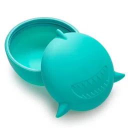 Melii Silicone Bowl with Lid & Utensils - Shark Blue image 5