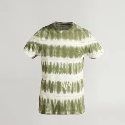 Pepe Jeans Olive Green Cotton Slim Fit Ombre T-Shirt image 4
