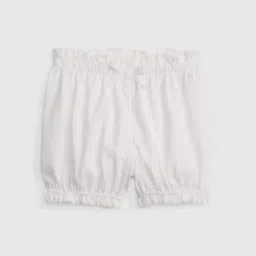 GAP Girls Off White Cotton Solid Shorts-image-88