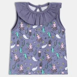 MINIKLUB Purple Baby Girls Sleeve Less Knit Top-image-32