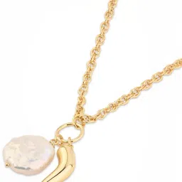 accessorize london Real Gold Plated Long Rope Charm Necklace image 4