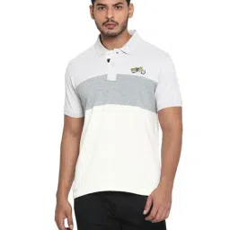 Royal Enfield Grey Colour-Block Polo T-Shirt-picture-30