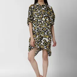 Forever 21 Multicolor Printed Regular Fit A Line Dress-image-99
