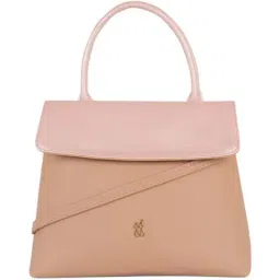 Baggit Pink Solid Medium Satchel Handbag-image-10