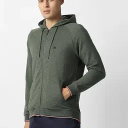 Van Heusen Green Cotton Regular Fit Hoodie image 3