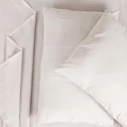 Fabindia Home Chambray Taupe Cotton 92 TC Double Bedsheet with 2 Pillow Covers-picture-33