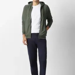 Van Heusen Green Cotton Regular Fit Hoodie image 5