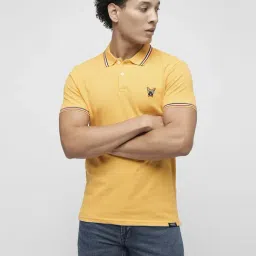 Produkt By Jack & Jones Yellow Cotton Slim Fit Polo T-Shirt-image-31