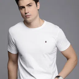 Louis Philippe Jeans Solid Pure Cotton Slim Fit T-shirt-picture-18