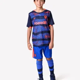 Kipsta By Decathlon Boys Blue & Purple Short-Sleeved Football T-Shirt image 4
