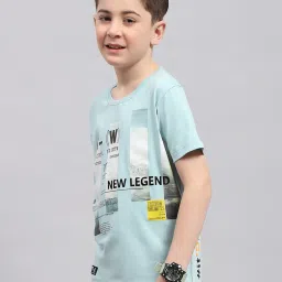 Monte Carlo Kids Light Blue Printed T-Shirt image 4