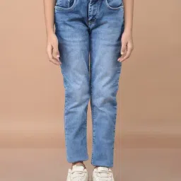 Crimsoune Club Girls Blue Solid Jeans-image-81