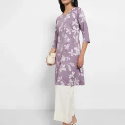 Rangmanch by Pantaloons Dawn Pink Printed Kurtas image 4