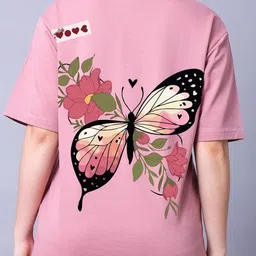 Lazy Lush Butterfly Printed Pure Cotton T-Shirt & Joggers Co-Ord Set image 4