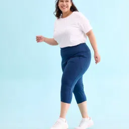 Go Colors! Navy Slim Fit Sports Capris image 4