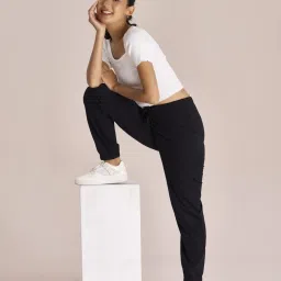 Go Colors! Black Cotton Mid Rise Joggers image 4