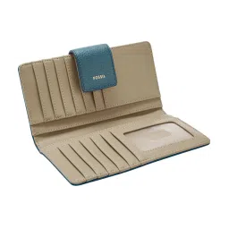 Fossil Logan Blue Small Leather Wallet image 4