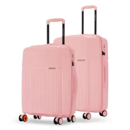 Nasher Miles Krabi Peach 8 Wheels Medium Hard Cabin Trolley Bag Set of 2-image-6