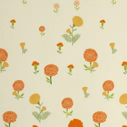 Spaces Phuleri Yellow 144 TC Cotton Queen Flat Bedsheet with 2 Pillow Covers image 4