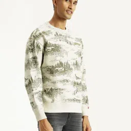 Levi's Off White Relaxed Fit Printed Sweatshirt image 3