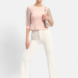 MADAME Pink Regular Fit Top image 4