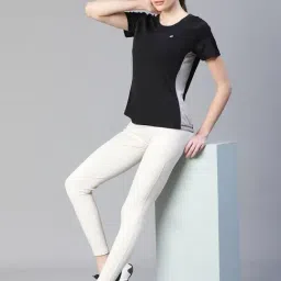 ATHLISIS Black Polyester Solid Sports T-Shirt image 5