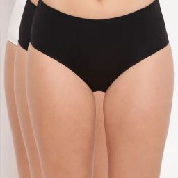 La Intimo Black & White Comfort Fit Briefs - Pack Of 3-picture-30