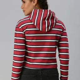 showoffff SHOWOFF Red Striped Cotton Sweatshirt image 2