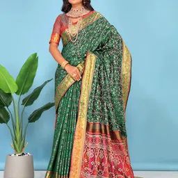 jayant creation Zari Pure Silk Patola Saree-picture-14