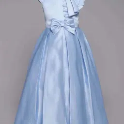 The Magic Wand Kids Blue Applique Gown-picture-37