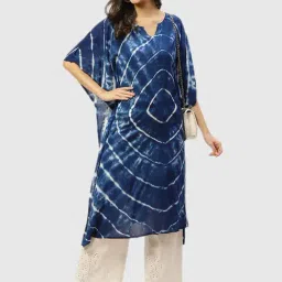 Maaesa Blue Tie Dye Kurta image 4