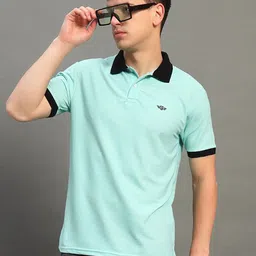 GET GOLF Men Solid Polo Collar Cotton T-shirt-picture-22