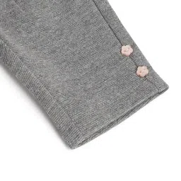 Chicco Girls Medium Grey Regular Fit Applique Trousers image 4