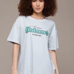 The Roadster Lifestyle Co. Oversized Printed Pure Cotton T-shirt-image-98