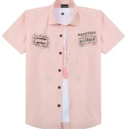 Cavio Boys Pink Cotton Comfort Fit Shirt-picture-22