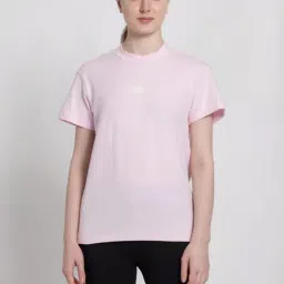 ADIDAS Pink Cotton Printed Sports T-Shirt-picture-22