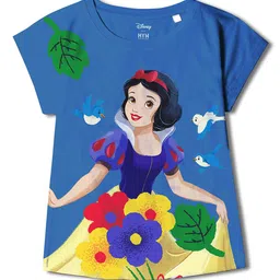 Wear Your Mind Disney Princess Featuring Half Sleeves Snow White Printed Tee - Royal Blue-picture-27