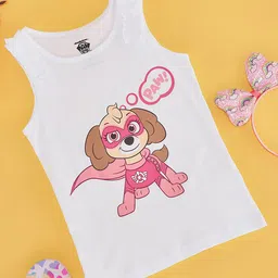 Pantaloons JuniorPaw Patrol Featuring Sleeveless Characters Printed Tee - Bright White-image-99