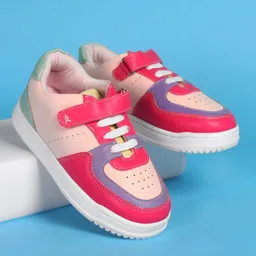 Pine Kids Velcro Closure Color Block Casual Shoes - Pink image 1