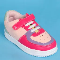 Pine Kids Velcro Closure Color Block Casual Shoes - Pink image 3